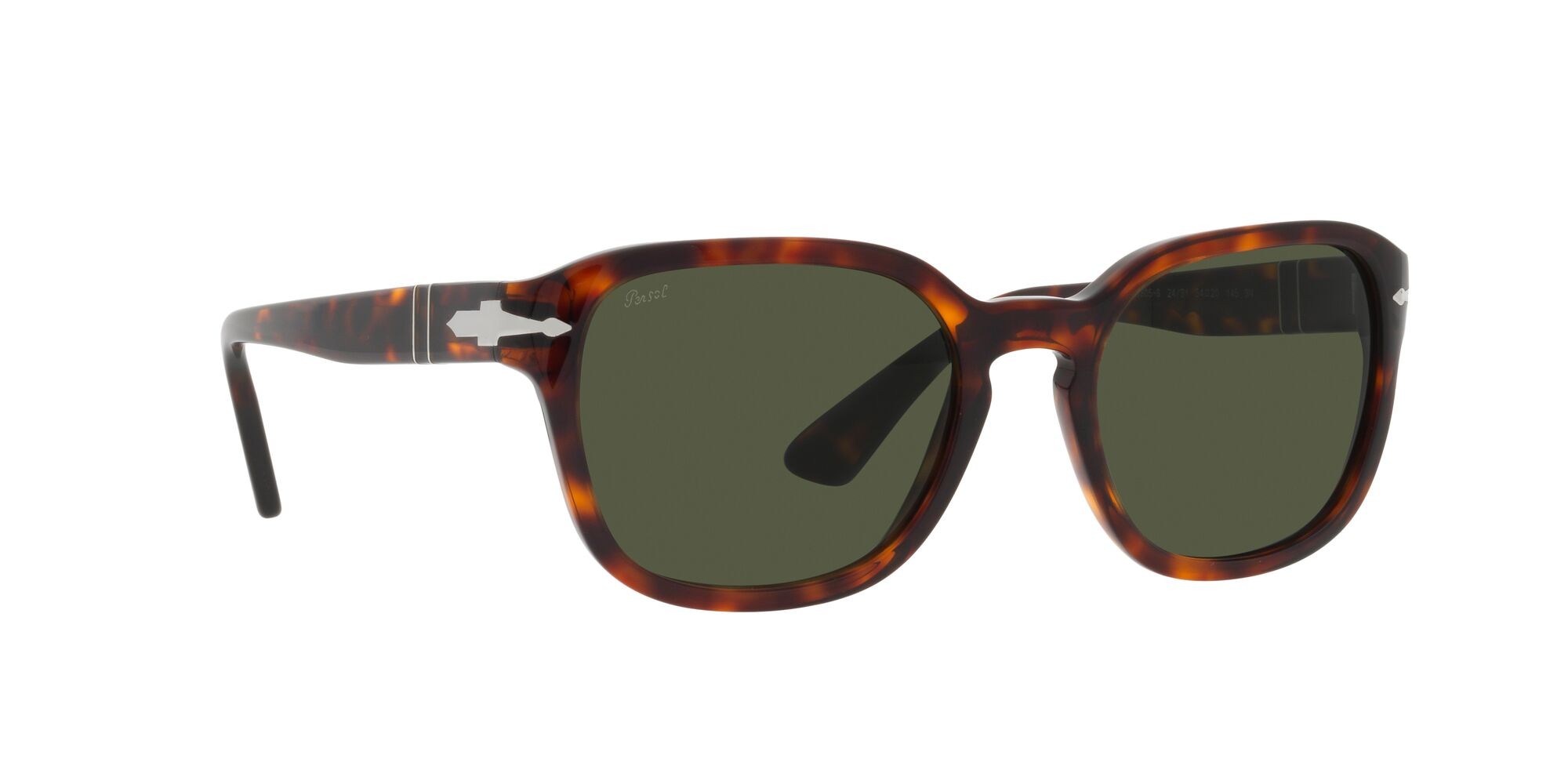 Occhiali da sole Persol PO 3305S (24/31) colore havana forma ovale lenti verde