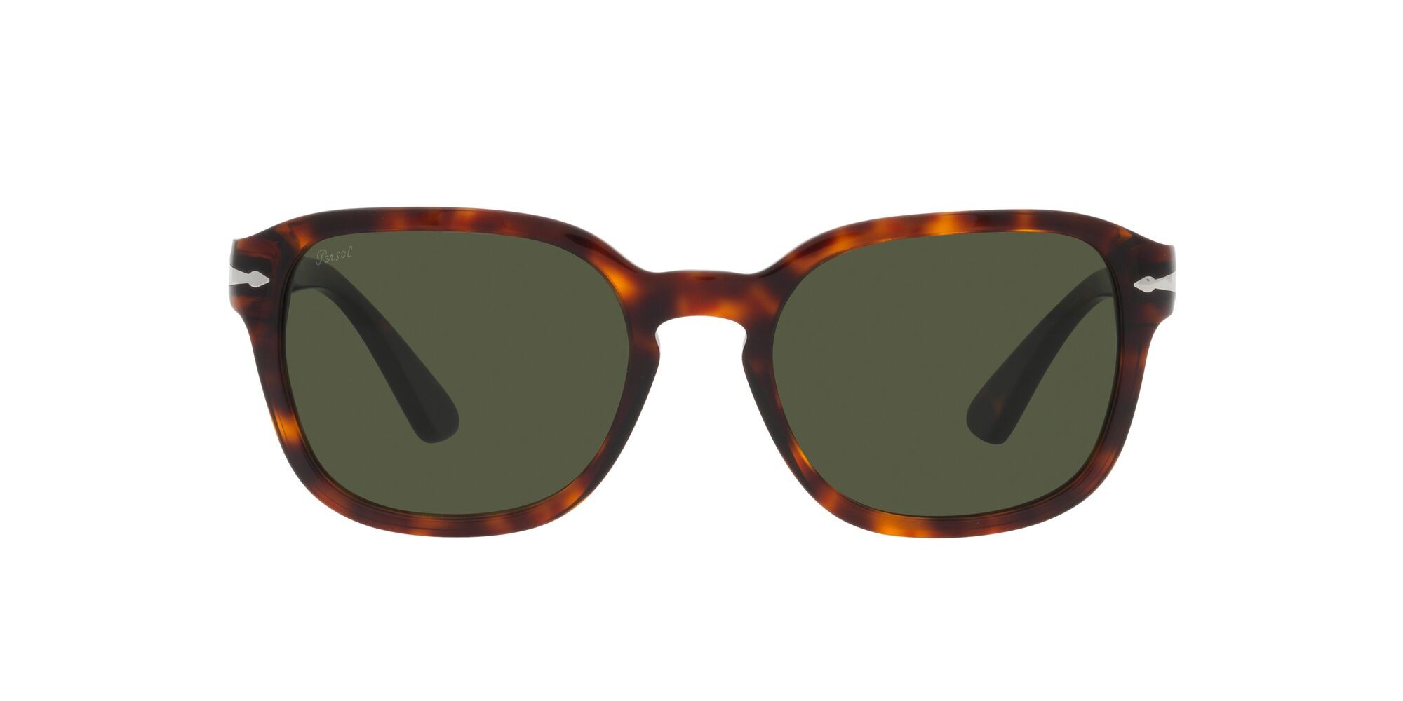 Occhiali da sole Persol PO 3305S (24/31) colore havana forma ovale lenti verde