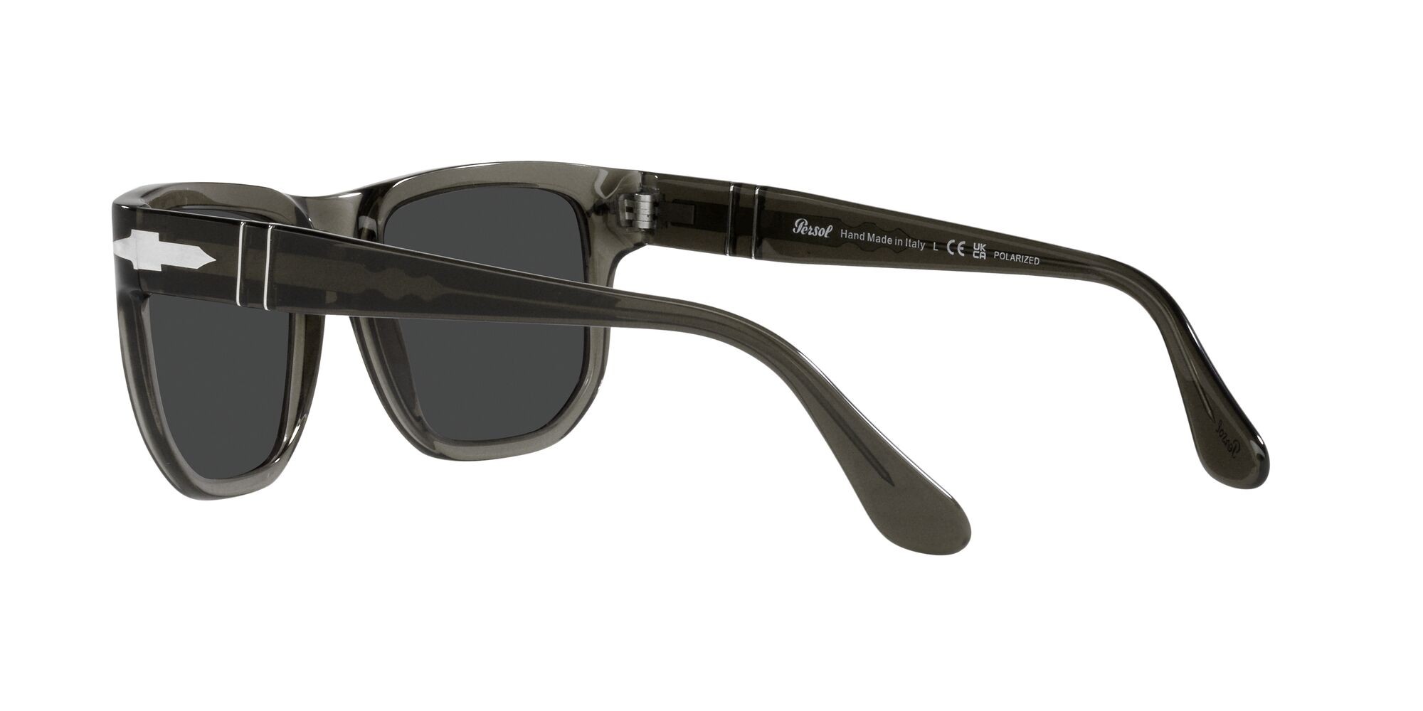 Sunglasses Persol PO 3306S (110348) color opale fumo shape square lenses polarized grigio scuro