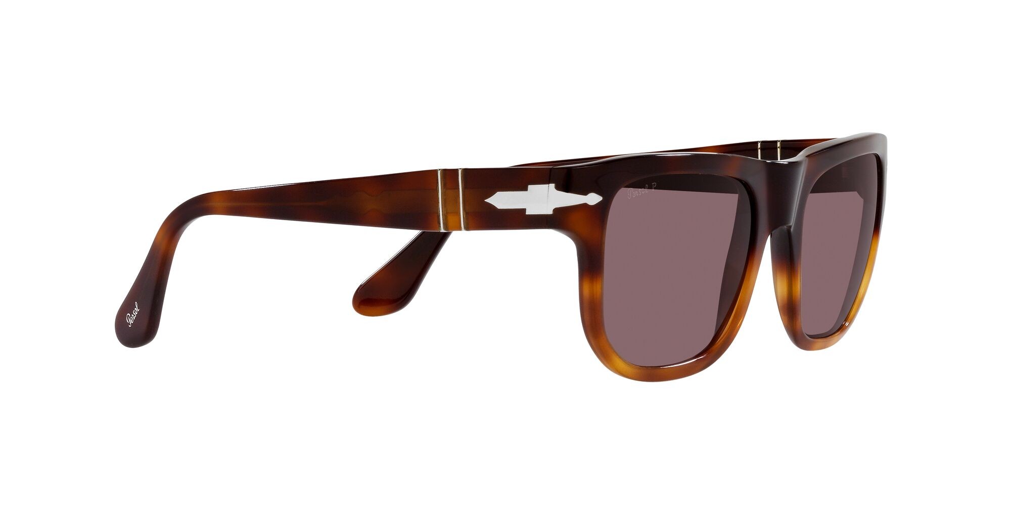 Occhiali da sole Persol PO 3306S (1160AF) colore brown cut light brown tortoise forma quadrato lenti polarizzata violetto scuro
