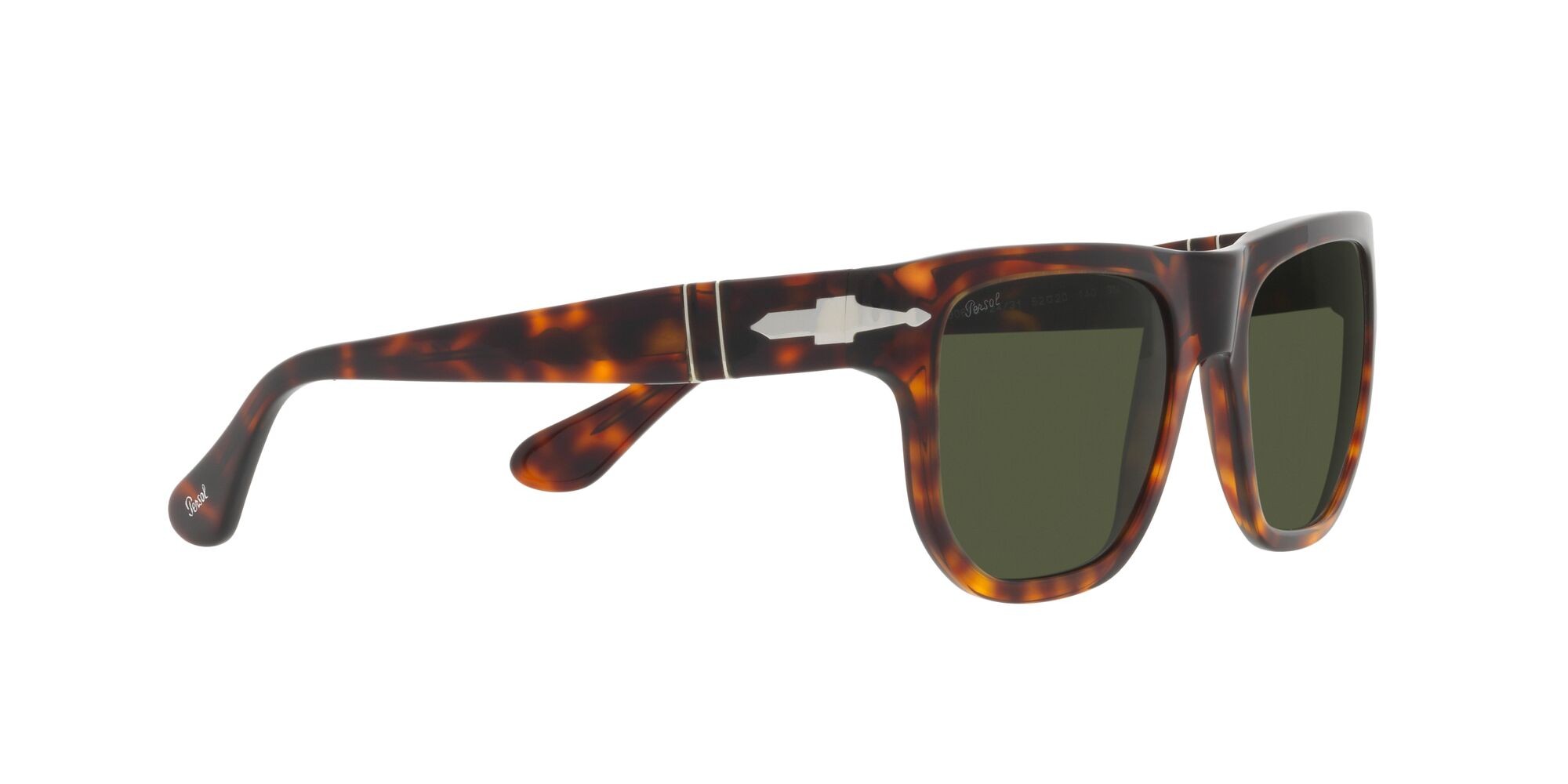 Occhiali da sole Persol PO 3306S (24/31) colore havana forma quadrato lenti verde