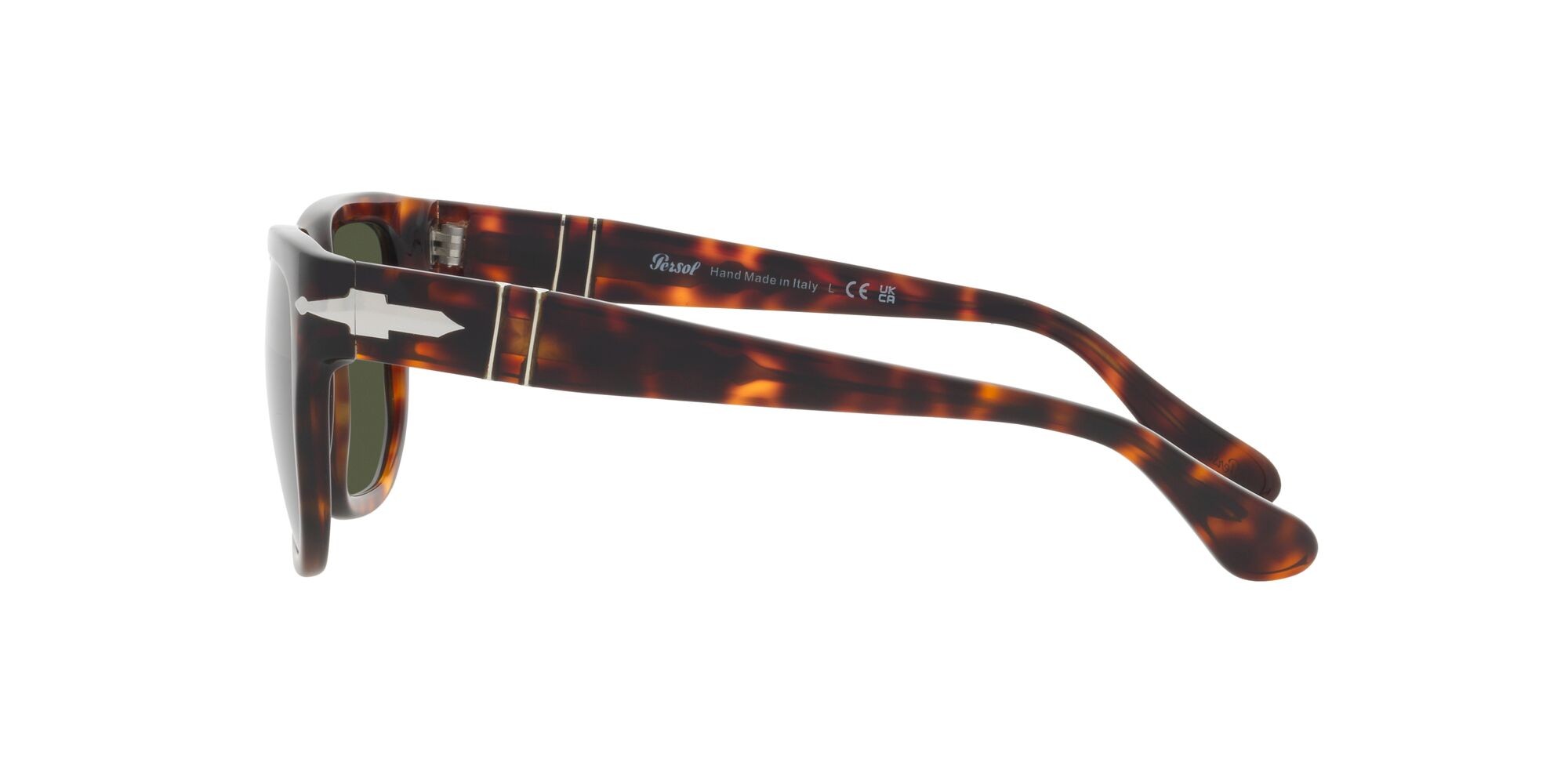 Occhiali da sole Persol PO 3306S (24/31) colore havana forma quadrato lenti verde