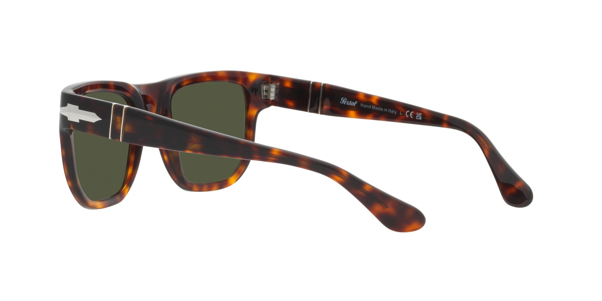 Occhiali da sole Persol PO 3306S (24/31) colore havana forma quadrato lenti verde