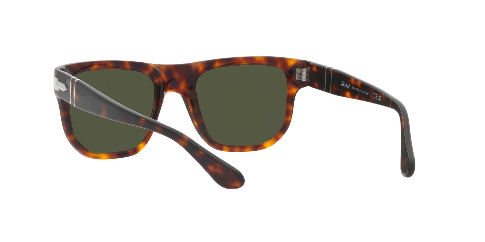 Occhiali da sole Persol PO 3306S (24/31) colore havana forma quadrato lenti verde