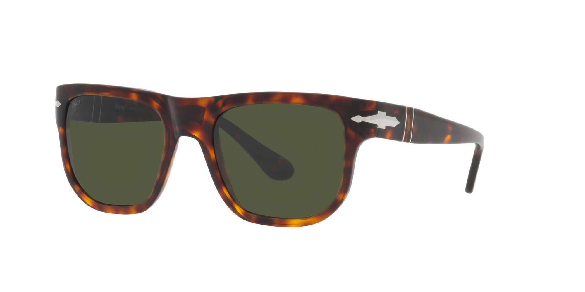 Occhiali da sole Persol PO 3306S (24/31) colore havana forma quadrato lenti verde