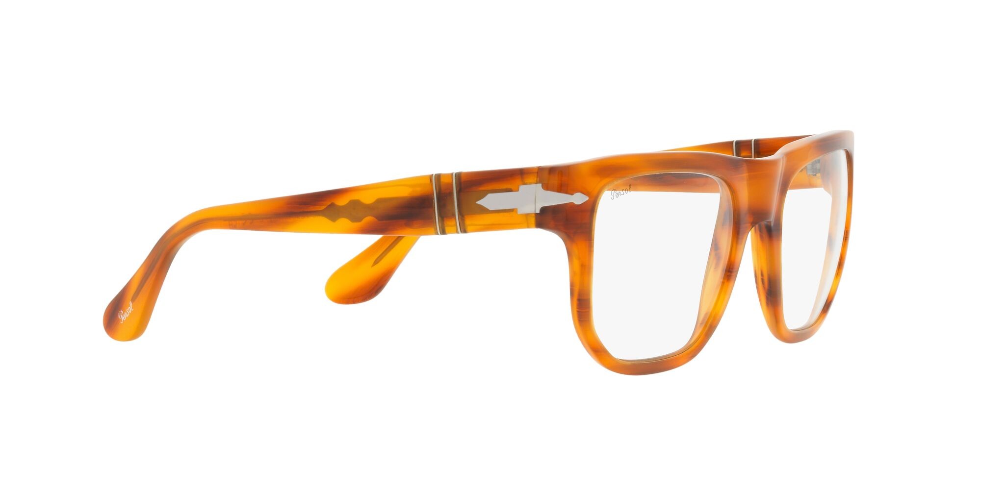 Occhiali da sole Persol PO 3306S (960/GH) colore striato marrone forma quadrato lenti transition grey