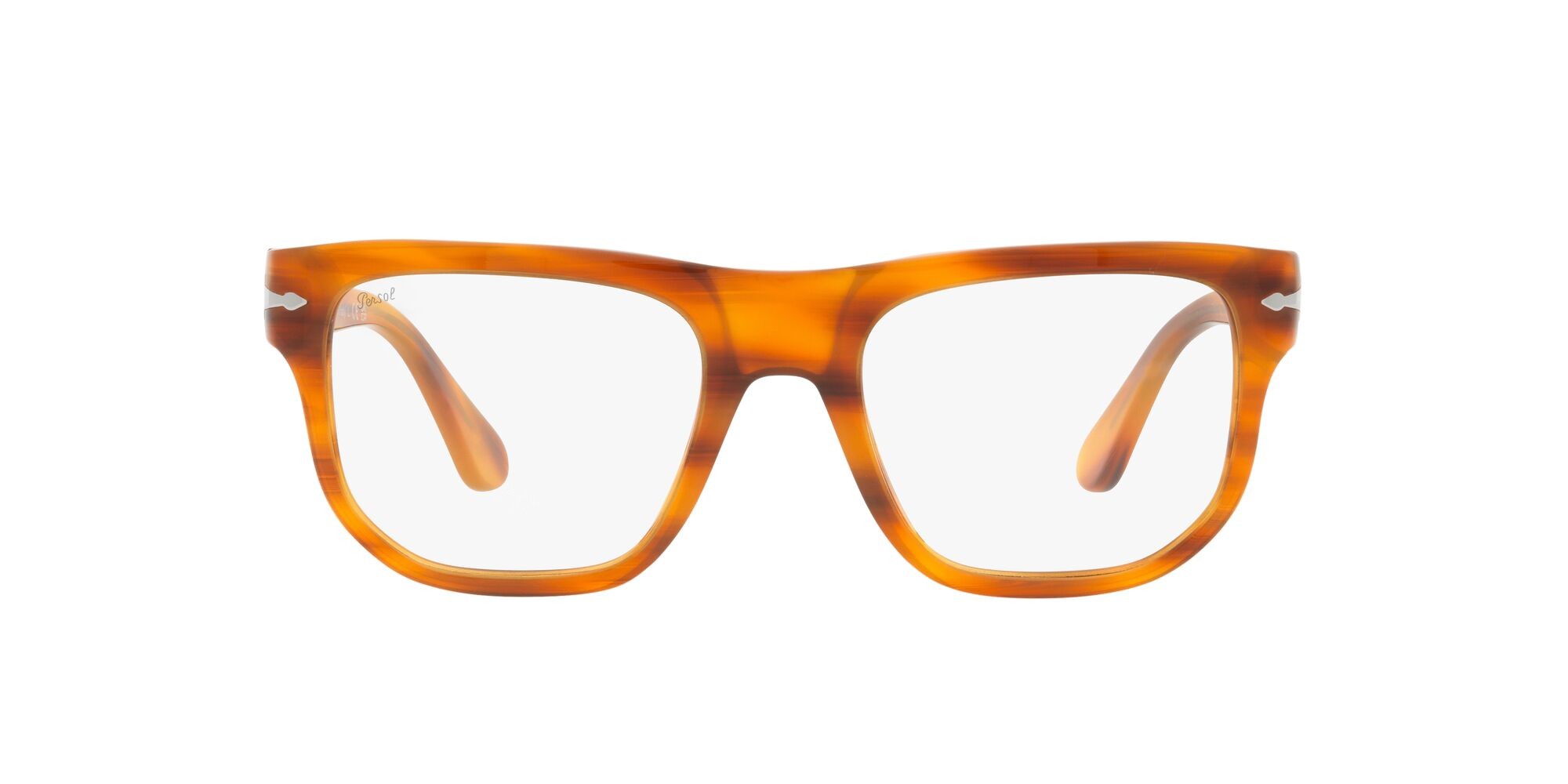 Occhiali da sole Persol PO 3306S (960/GH) colore striato marrone forma quadrato lenti transition grey
