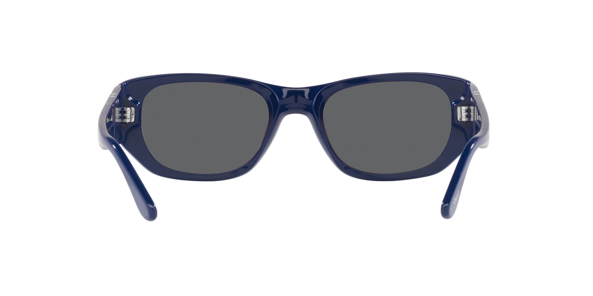 Occhiali da sole Persol PO 3307S (1170B1) colore blu forma quadrato lenti grigio scuro