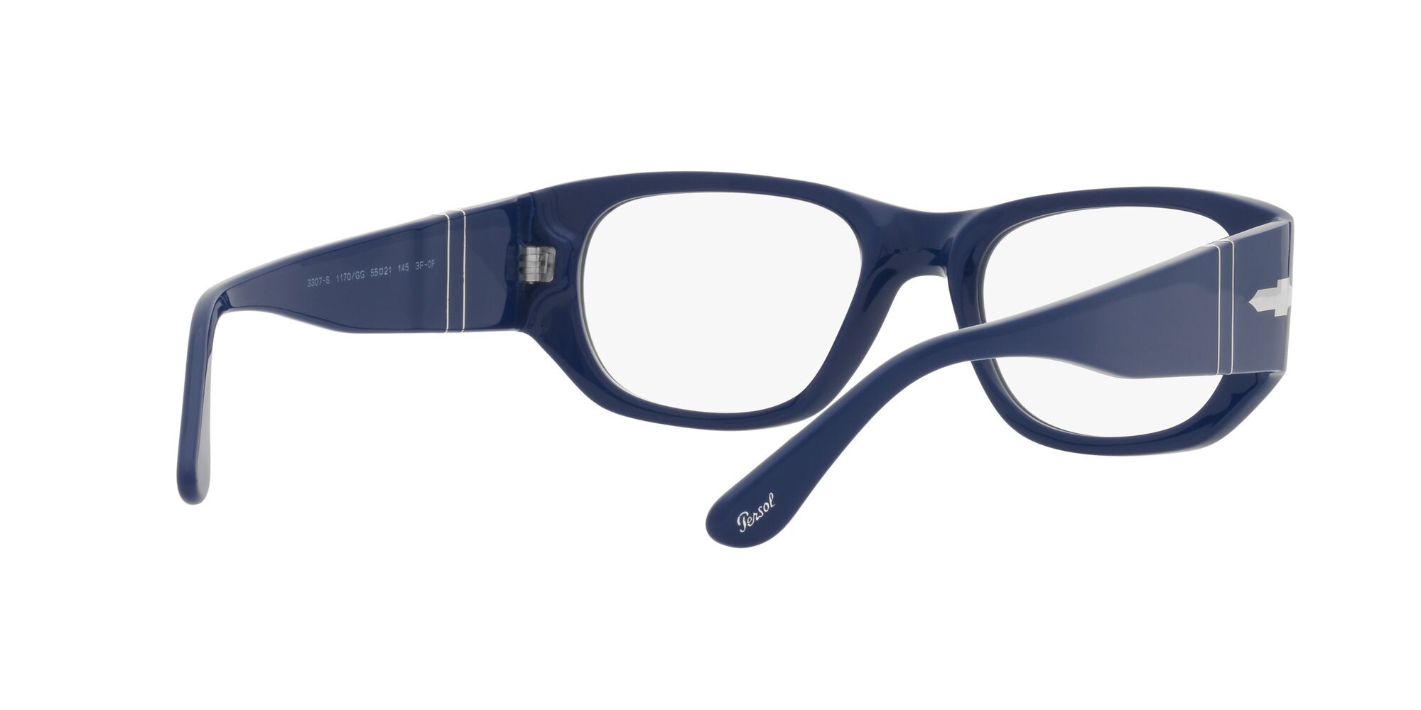 Occhiali da sole Persol PO 3307S (1170GG) colore blu forma quadrato lenti transition sapphire