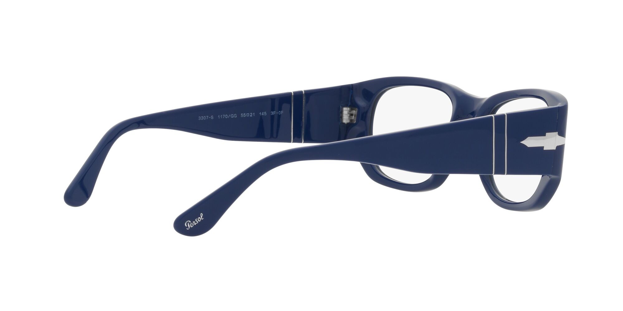 Occhiali da sole Persol PO 3307S (1170GG) colore blu forma quadrato lenti transition sapphire