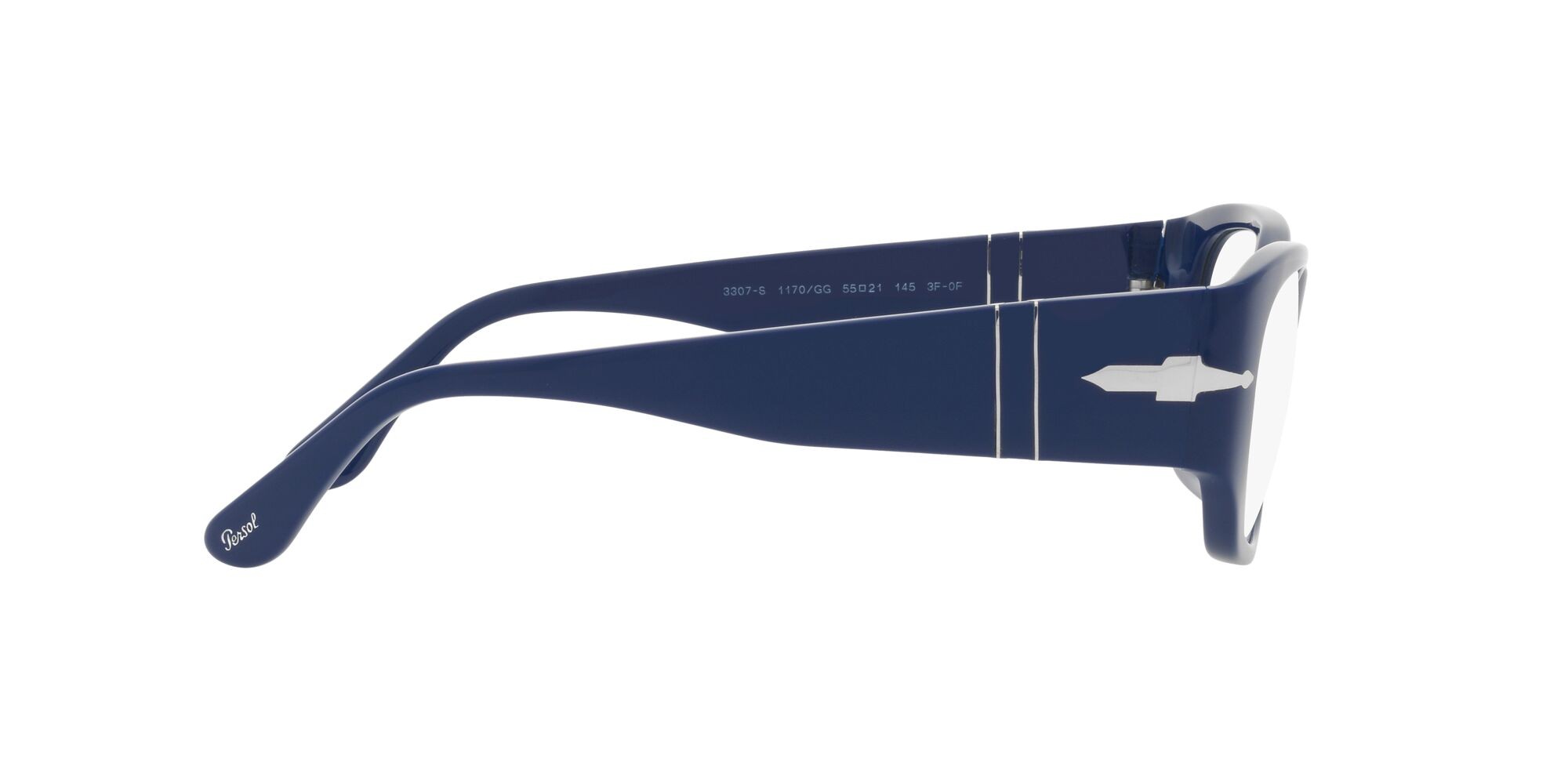 Occhiali da sole Persol PO 3307S (1170GG) colore blu forma quadrato lenti transition sapphire