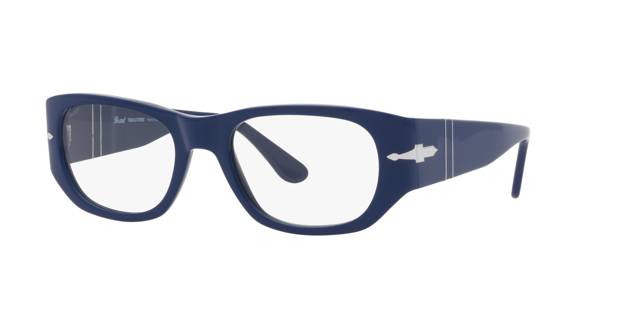 Occhiali da sole Persol PO 3307S (1170GG) colore blu forma quadrato lenti transition sapphire