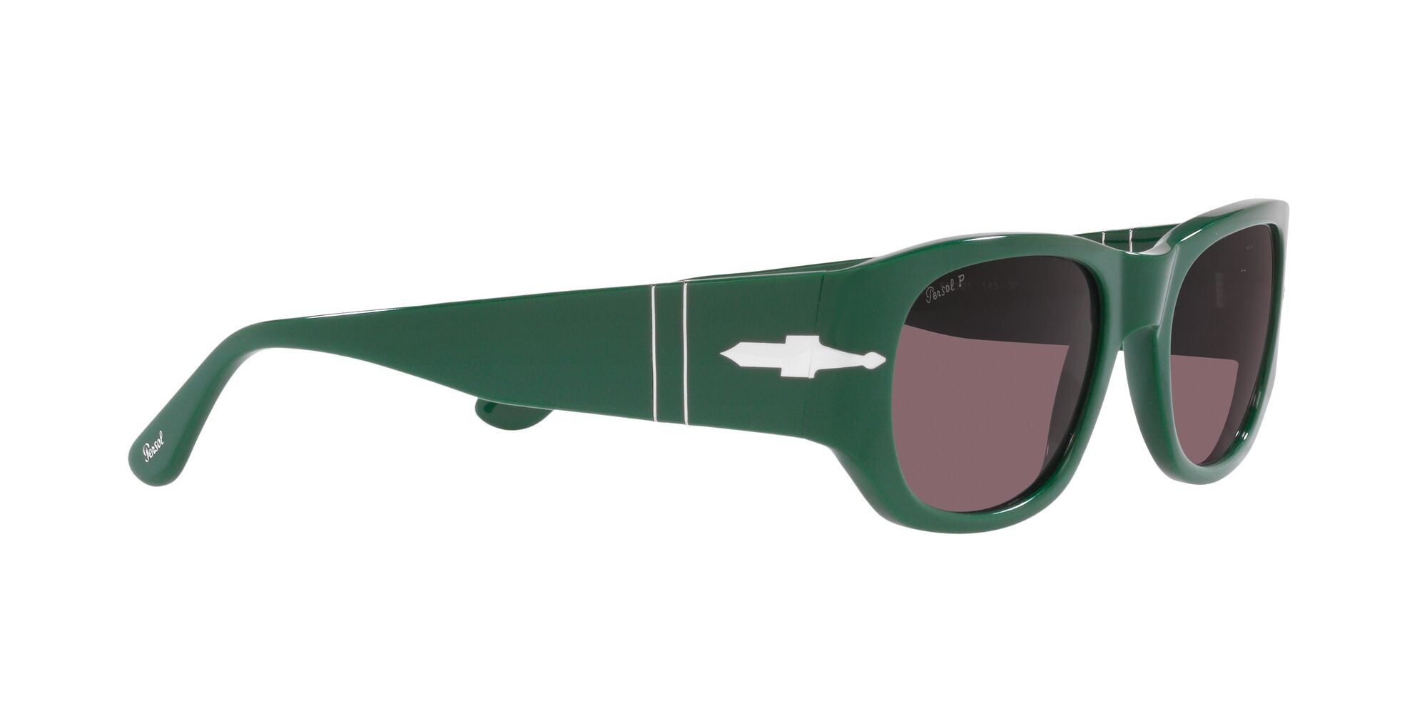 Occhiali da sole Persol PO 3307S (1171AF) colore verde forma quadrato lenti polarizzata nero