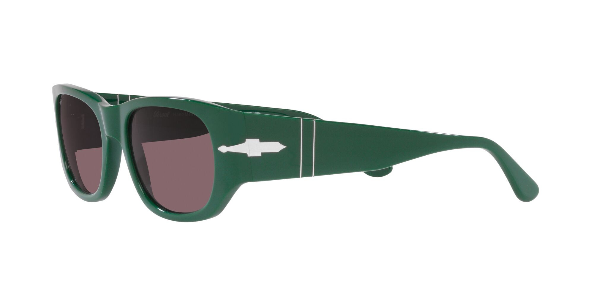 Occhiali da sole Persol PO 3307S (1171AF) colore verde forma quadrato lenti polarizzata nero