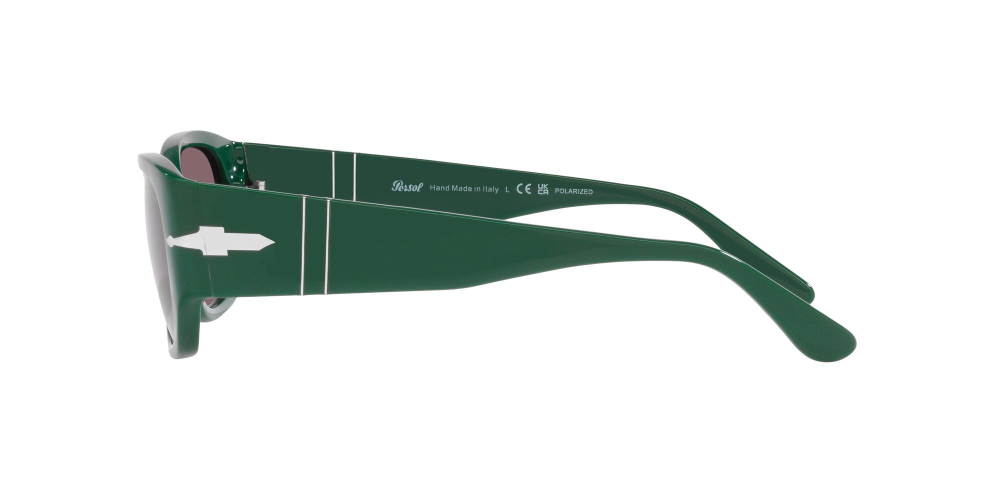 Occhiali da sole Persol PO 3307S (1171AF) colore verde forma quadrato lenti polarizzata nero