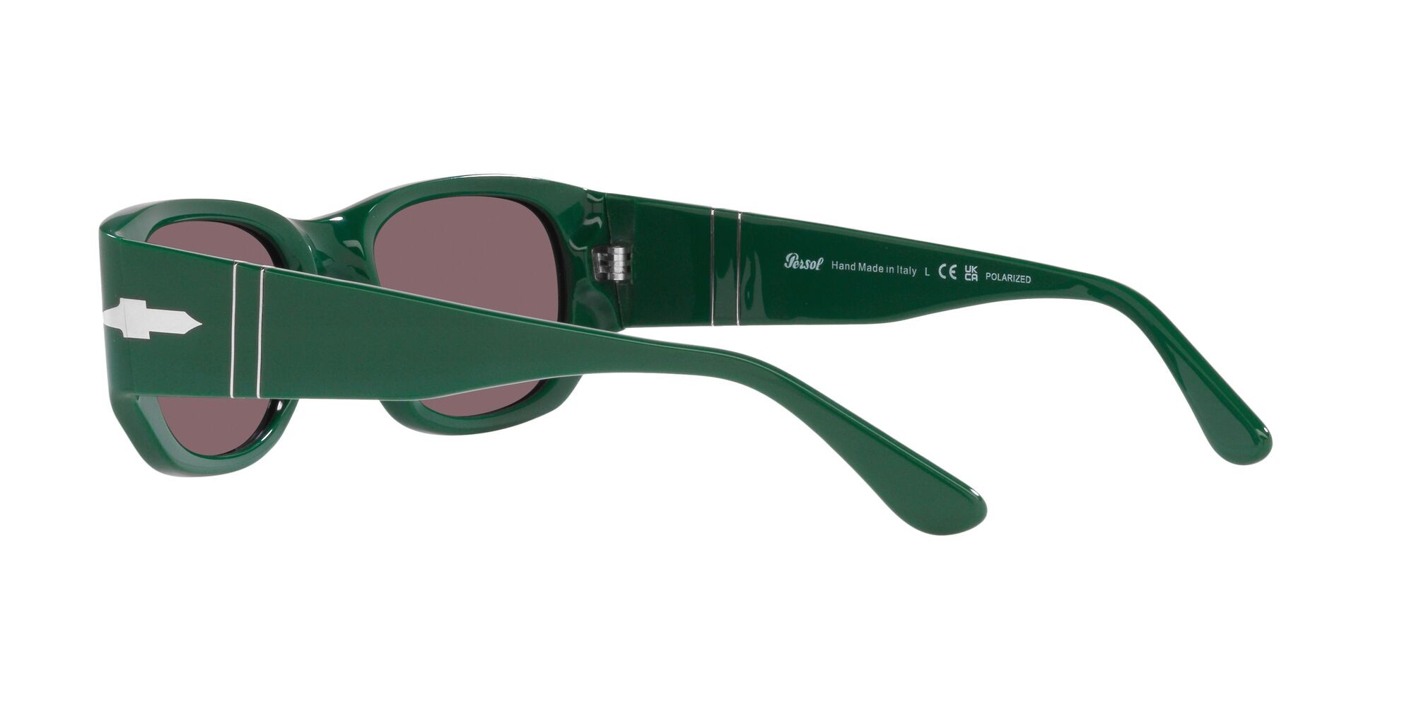 Occhiali da sole Persol PO 3307S (1171AF) colore verde forma quadrato lenti polarizzata nero