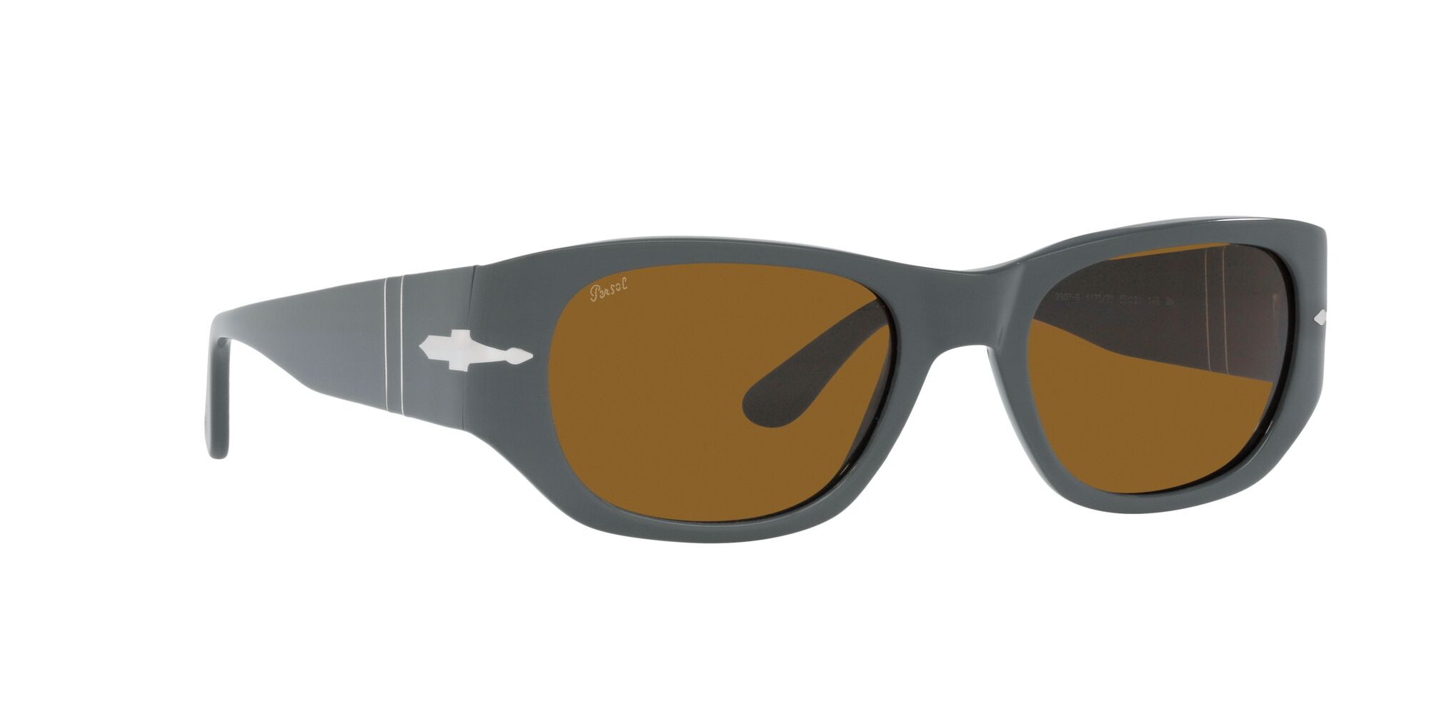 Occhiali da sole Persol PO 3307S (117333) colore grigio forma quadrato lenti marrone