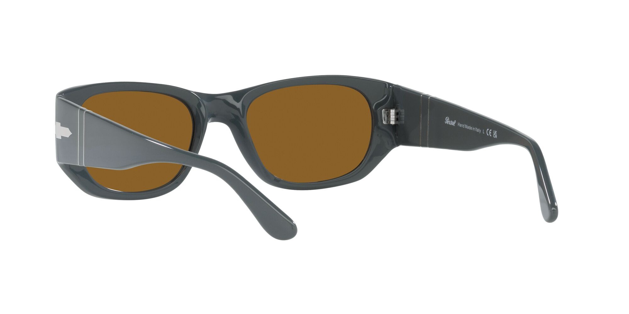 Occhiali da sole Persol PO 3307S (117333) colore grigio forma quadrato lenti marrone
