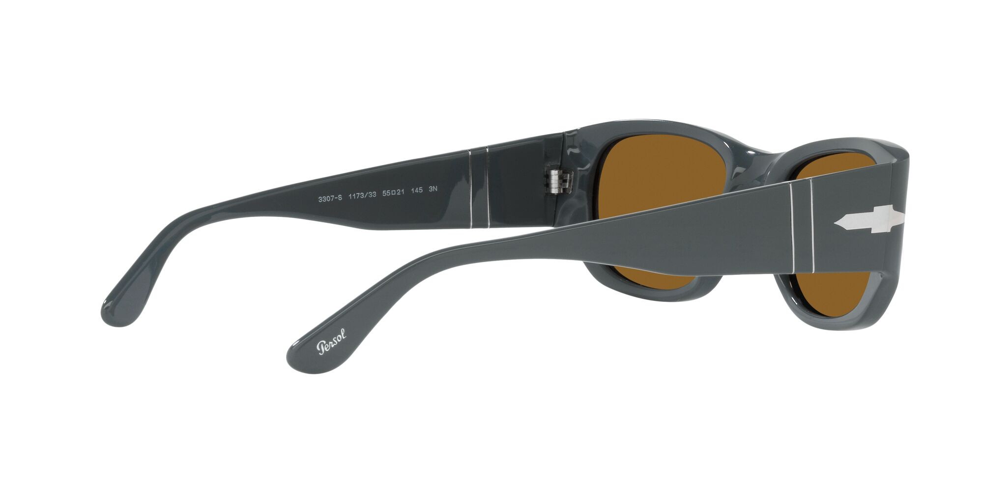 Occhiali da sole Persol PO 3307S (117333) colore grigio forma quadrato lenti marrone