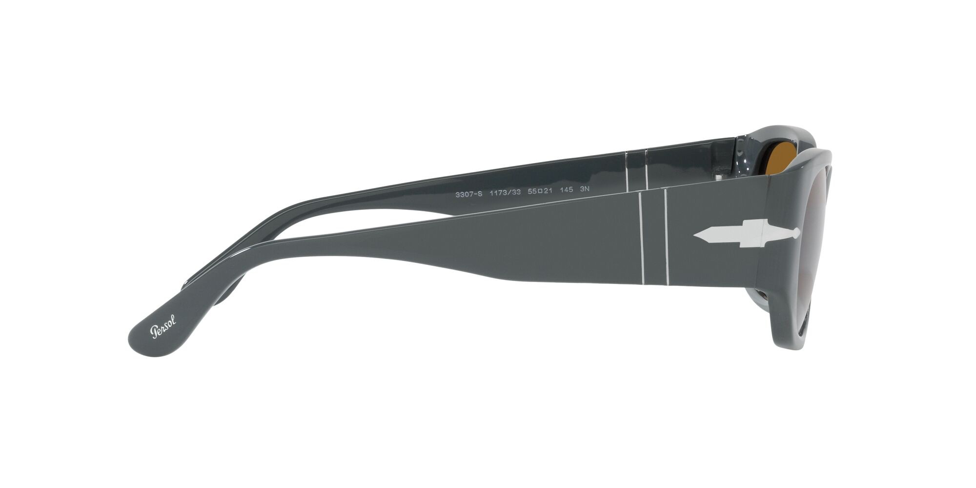 Occhiali da sole Persol PO 3307S (117333) colore grigio forma quadrato lenti marrone
