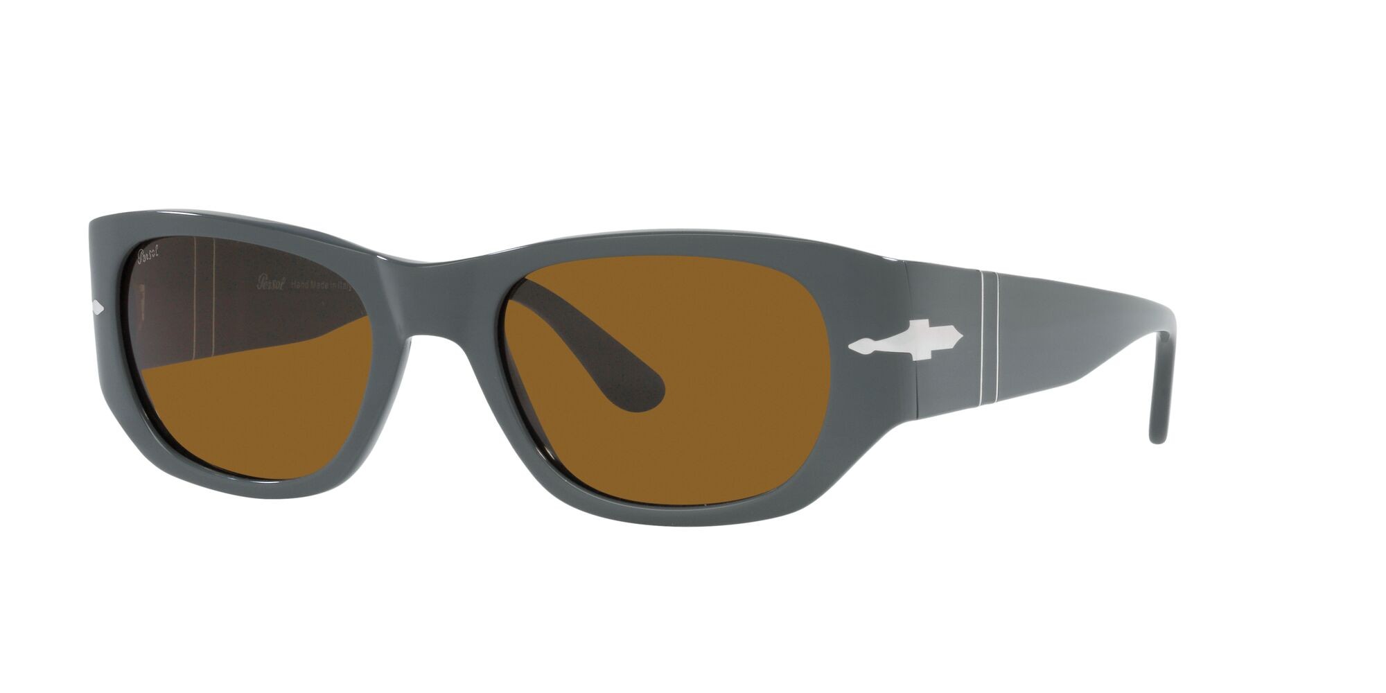 Occhiali da sole Persol PO 3307S (117333) colore grigio forma quadrato lenti marrone