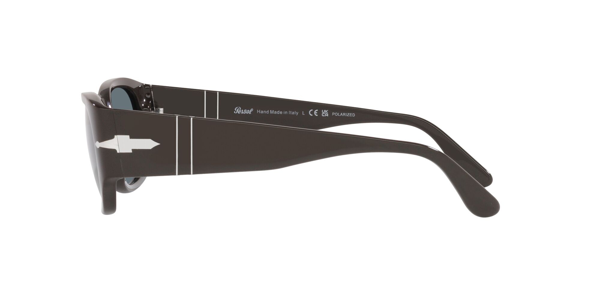 Sonnenbrillen Persol PO 3307S (11743R) farbe marrone form quadratisch gläser polarizzata blu scuro