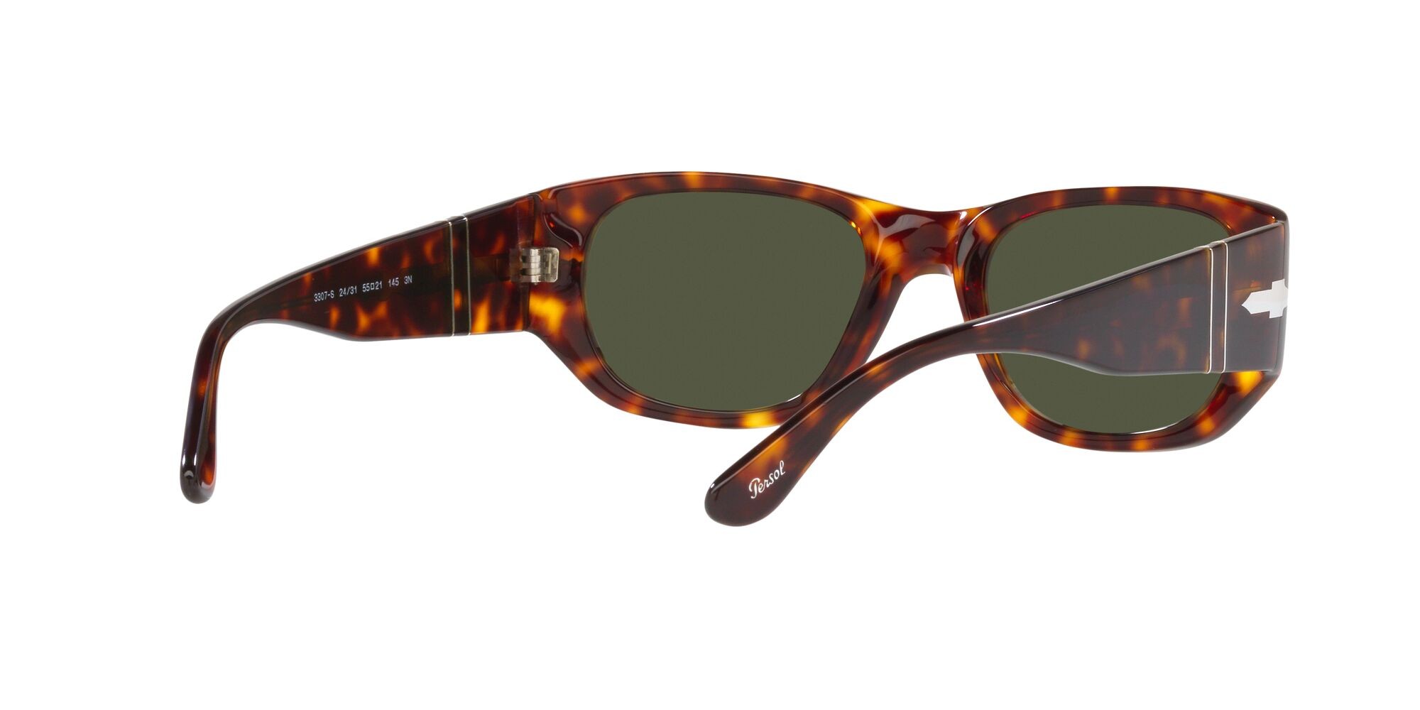 Sunglasses Persol PO 3307S (24/31) color havana shape square lenses verde