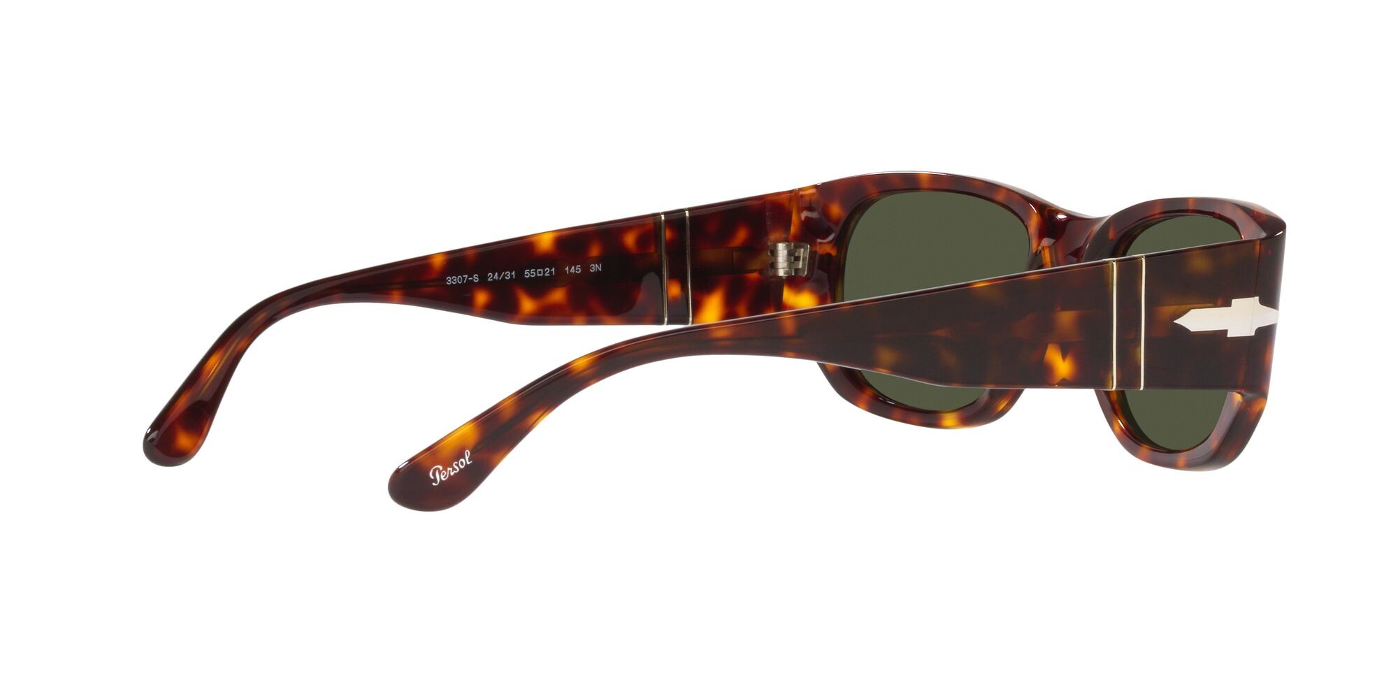 Sunglasses Persol PO 3307S (24/31) color havana shape square lenses verde