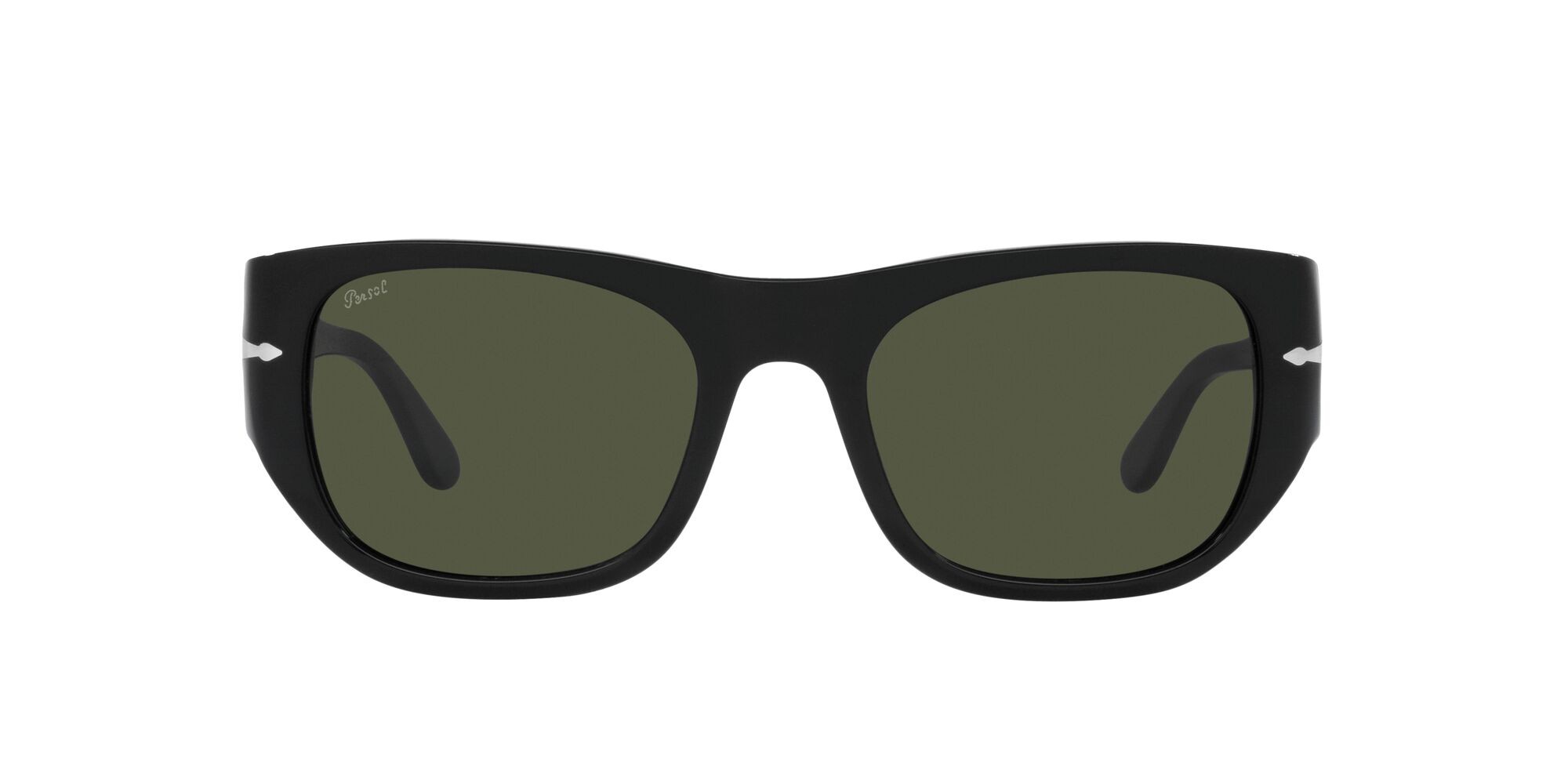 Occhiali da sole Persol PO 3308S (95/31) colore nero forma quadrato lenti verde