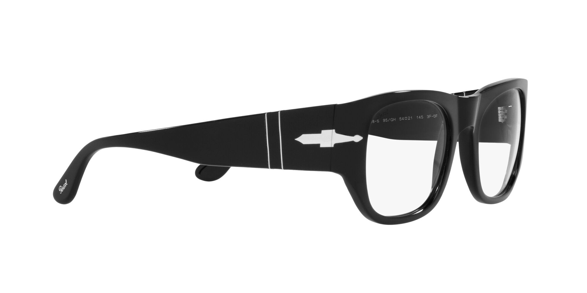 Occhiali da sole Persol PO 3308S (95/GH) colore nero forma quadrato lenti transitions 8 grey