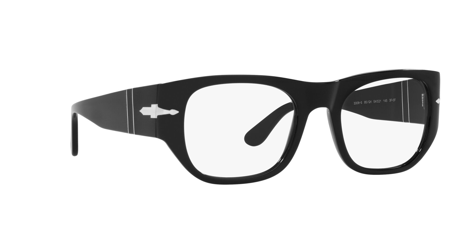 Occhiali da sole Persol PO 3308S (95/GH) colore nero forma quadrato lenti transitions 8 grey