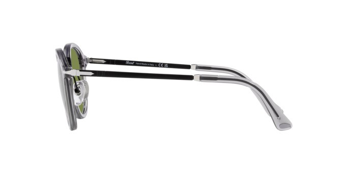 Occhiali da sole Persol PO 3309S (309/4E) colore grigio trasparente forma pantos lenti verde