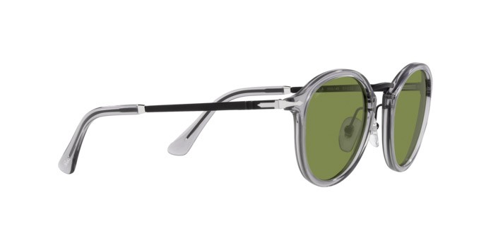 Occhiali da sole Persol PO 3309S (309/4E) colore grigio trasparente forma pantos lenti verde