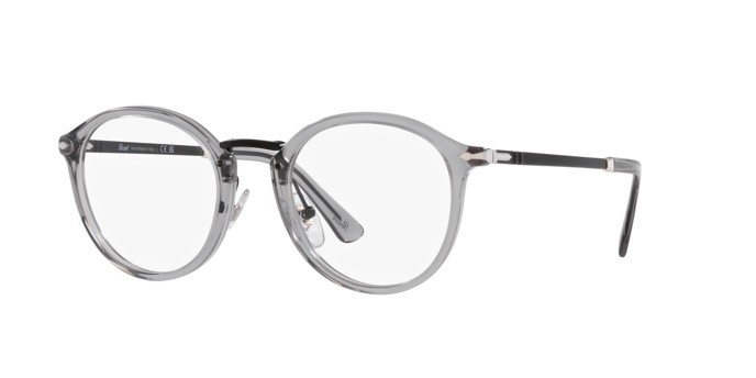 Occhiali da vista Persol Vico PO 3309V (309) colore grigio trasparente forma pantos lenti lente demo