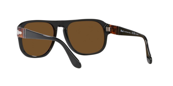 Occhiali da sole Persol Jean PO 3310S (119057) colore verde scuro opaco forma quadrato lenti polar marrone