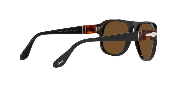 Occhiali da sole Persol Jean PO 3310S (119057) colore verde scuro opaco forma quadrato lenti polar marrone