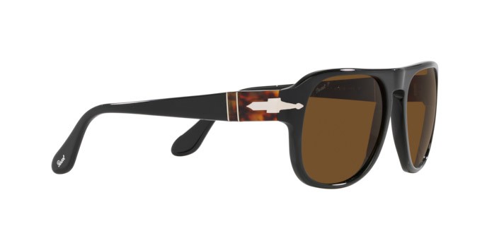 Occhiali da sole Persol Jean PO 3310S (119057) colore verde scuro opaco forma quadrato lenti polar marrone