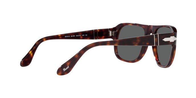 Occhiali da sole Persol Jean PO 3310S (24/B1) colore havana forma quadrato lenti nero