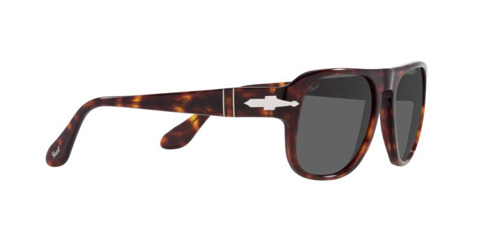 Occhiali da sole Persol Jean PO 3310S (24/B1) colore havana forma quadrato lenti nero