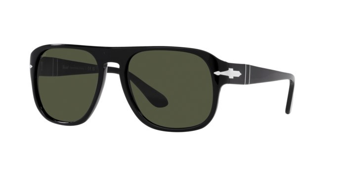 Sunglasses Persol Jean PO 3310S (95/31) color nero shape square lenses verde
