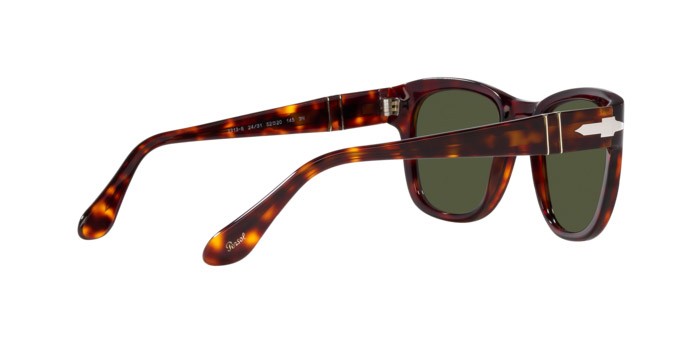 Sunglasses Persol PO 3313S (24/31) color tartarugato marrone shape square lenses verde
