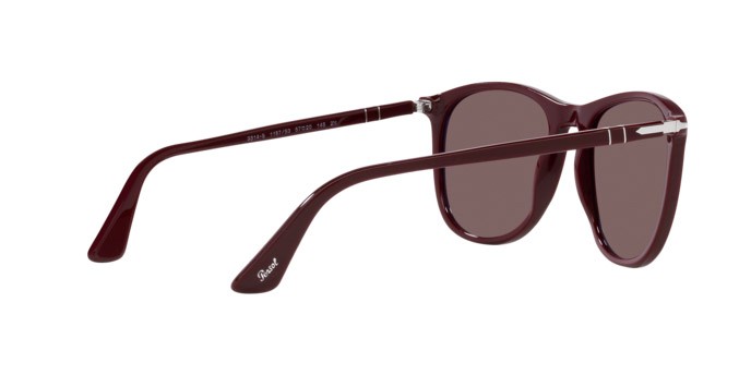 Occhiali da sole Persol PO 3314S (118753) colore vinaccia scuro tinta unita forma quadrato lenti viola
