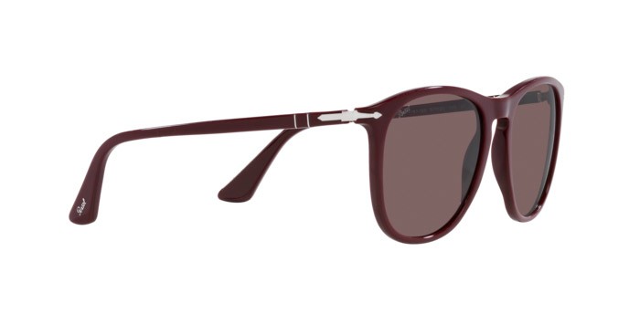 Occhiali da sole Persol PO 3314S (118753) colore vinaccia scuro tinta unita forma quadrato lenti viola