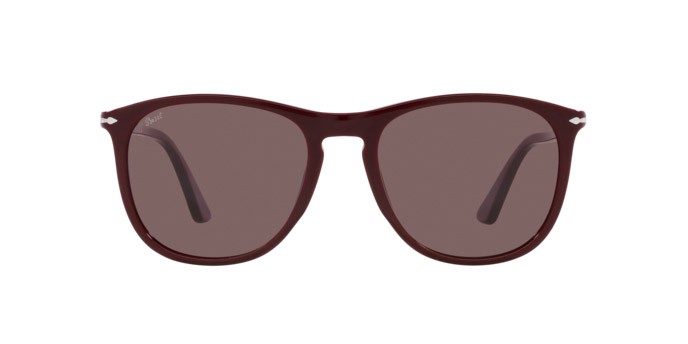 Occhiali da sole Persol PO 3314S (118753) colore vinaccia scuro tinta unita forma quadrato lenti viola