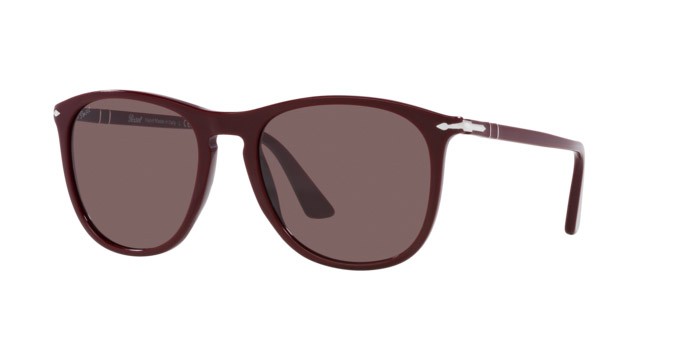 Occhiali da sole Persol PO 3314S (118753) colore vinaccia scuro tinta unita forma quadrato lenti viola
