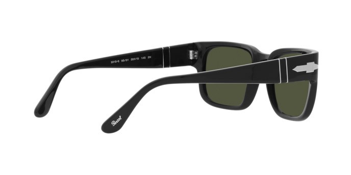 Sunglasses Persol PO 3315S (95/31) color nero shape rectangle lenses verde