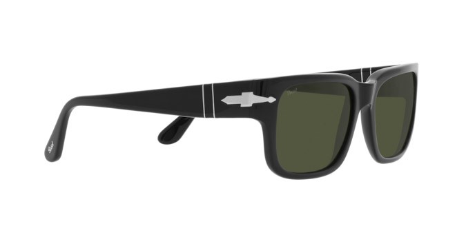 Sunglasses Persol PO 3315S (95/31) color nero shape rectangle lenses verde
