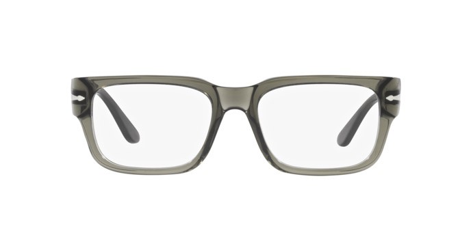 Eyeglasses Persol PO 3315V (1103) color transparent taupe gray shape rectangle lenses lente demo