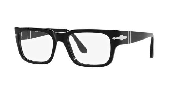 Eyeglasses Persol PO 3315V (95) color nero shape rectangle lenses lente demo