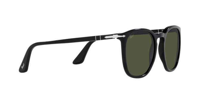 Occhiali da sole Persol PO 3316S (95/31) colore nero forma rettangolare lenti verde
